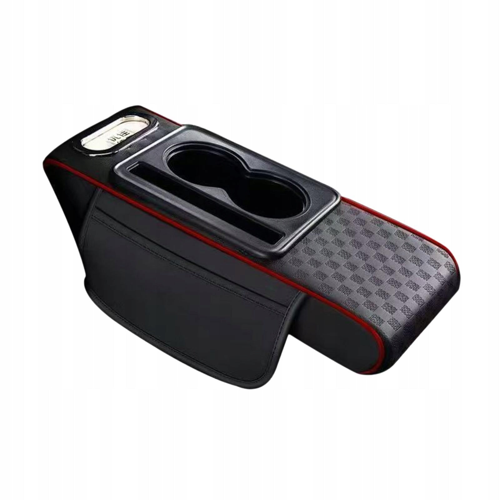 Car Armrest Cushion Center Console Cover Ergonomic Side Storage Bag Black Packaging status original
