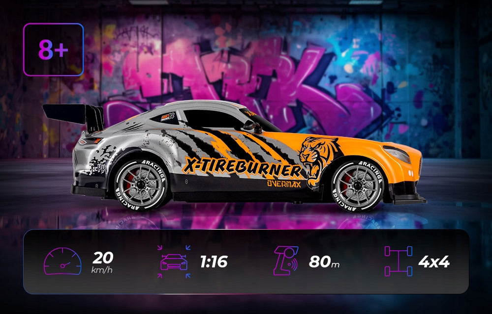 Car Auto RC DRIFT DRIFTING REMOTE CONTROLLED 20km/h + DRIFT TRACK Manufacturer code auto na pilota szybkie na prezent 4WD 4X4