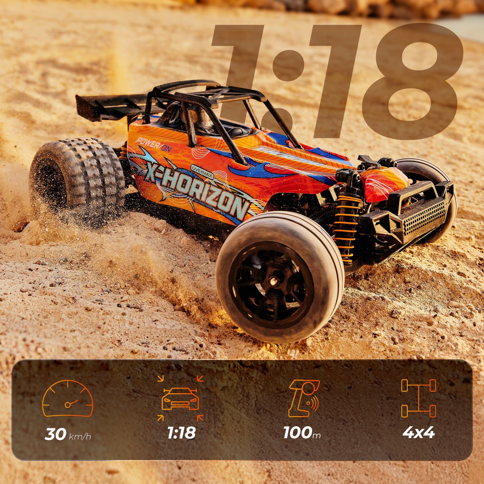 Car Auto remote controlled RC car 4x4 100m 30km/h +HOUSING Packaging status original