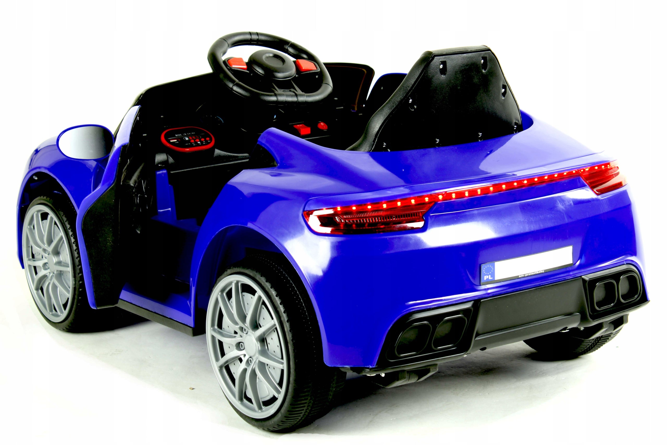 Car Battery Operated Car, Music, Red, Blue Brand Szomik