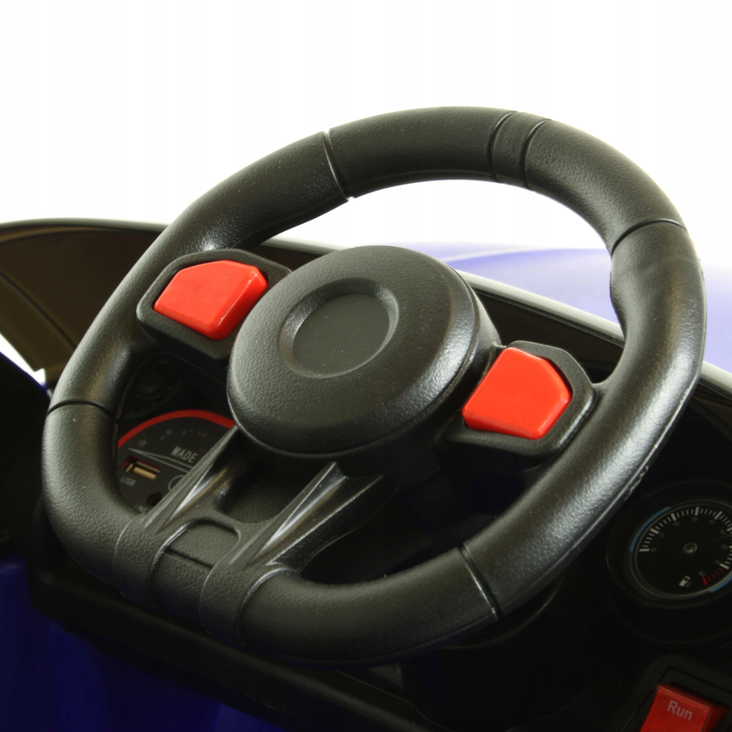 Car Battery Operated Car, Music, Red, Blue Vehicle length 97 cm