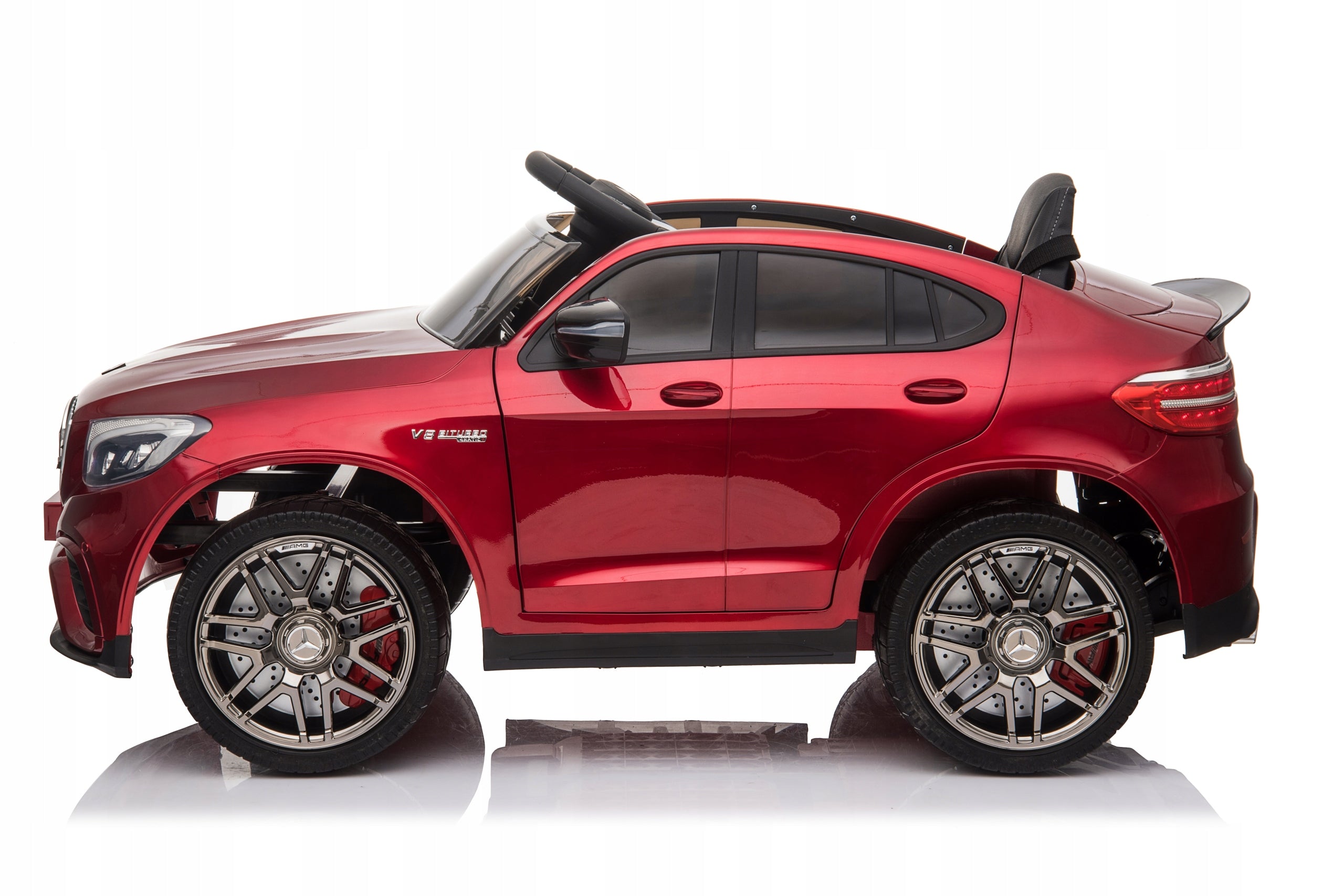 Car Battery Operated Mercedes GLC 63S 4x4 180 Watt Burgundy Lacquer Boards Brand LEAN Toys