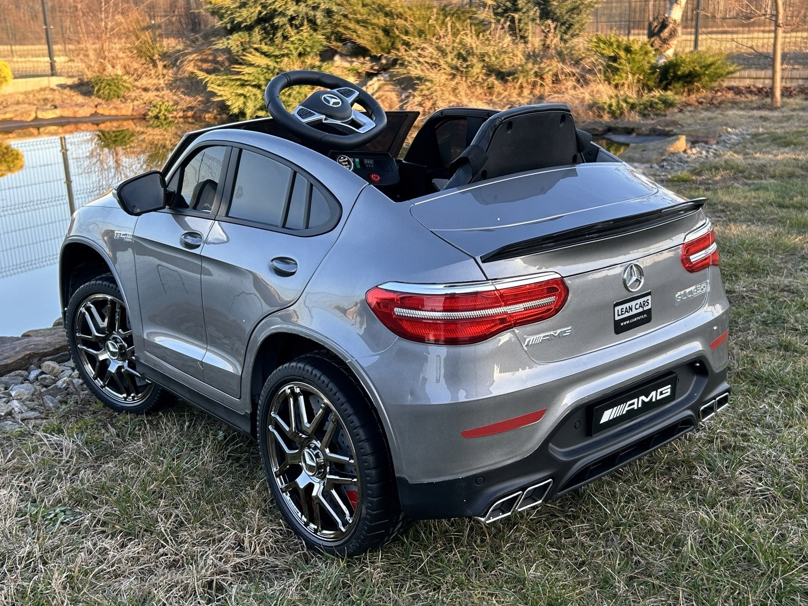 Car Battery Operated Mercedes GLC 63S Lacquer 4x4 180 Watt Silver Lacquered Brand LEAN Toys