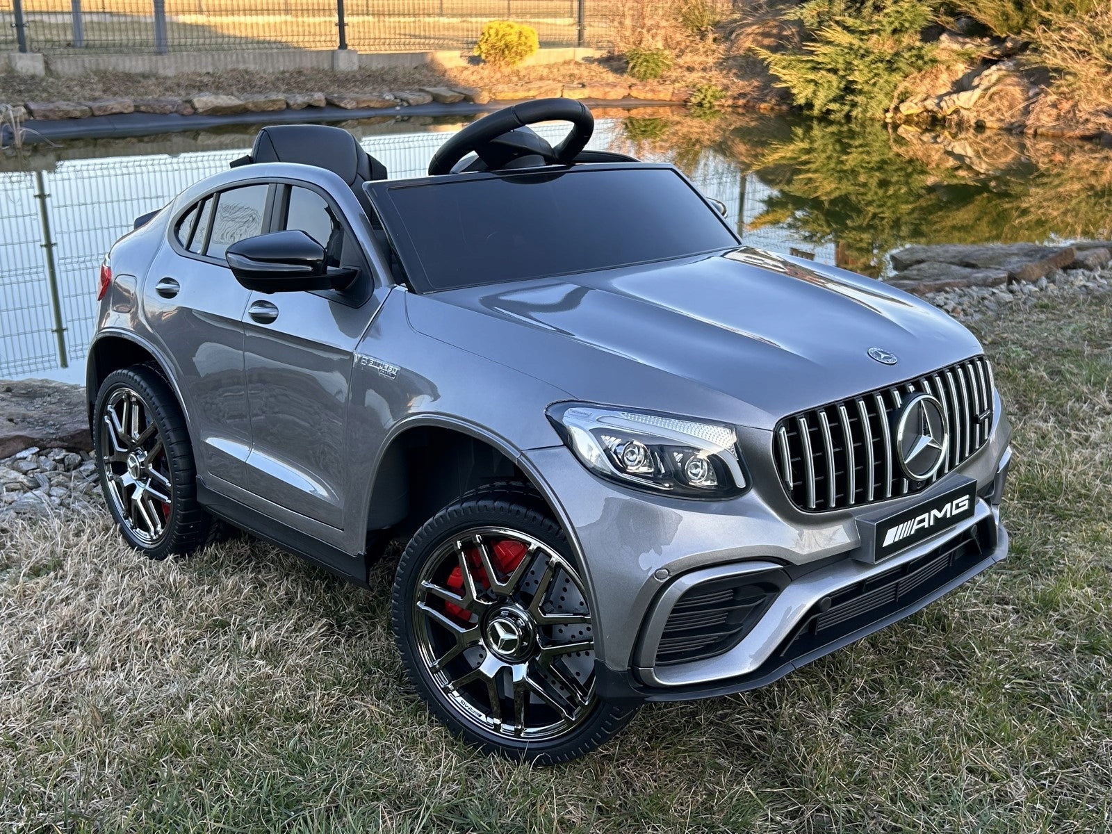 Car Battery Operated Mercedes GLC 63S Lacquer 4x4 180 Watt Silver Lacquered Manufacturer code 5908275992585