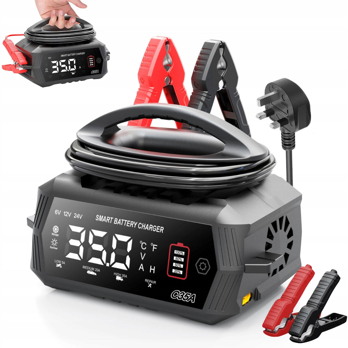 Car Battery Starting RECTIFIER 35A, 6/12/24V