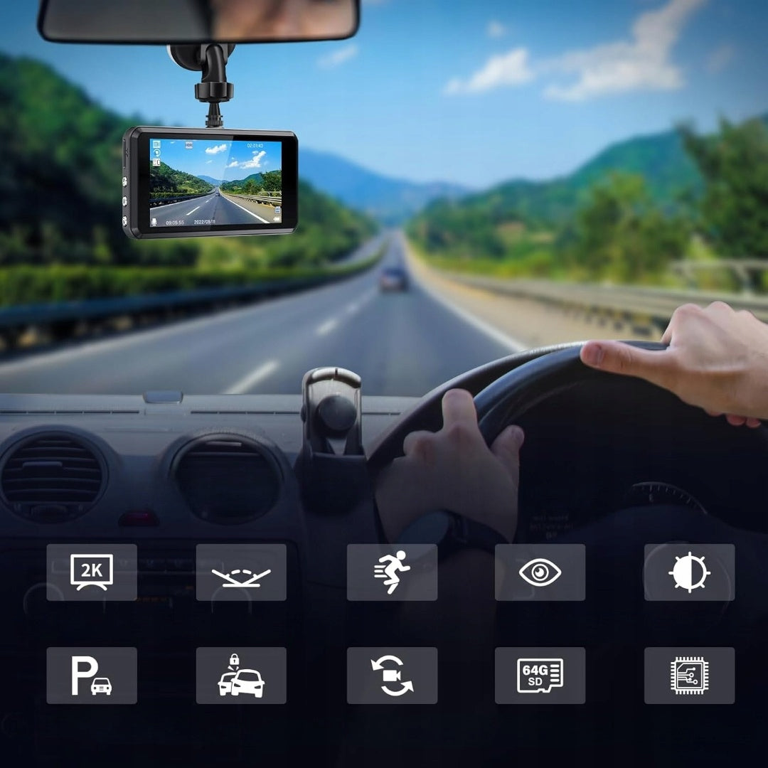 Car Camera 2.5K Front Rear Night Vision 64GB Video Recorder Packaging status original