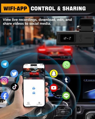 Car Camera Abask ZDX78 4K WiFi App DashCam Monitoring 24H Manufacturer code ZD-X78