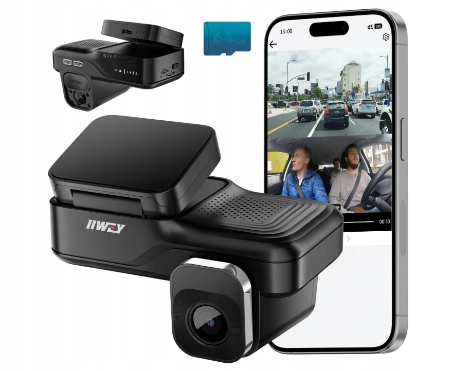 Car Camera IIWEY L7 4G LTE Front + Interior Monitoring 24/7 1918