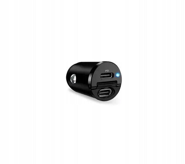 Car Charger Puro Mini Car 2x USB-C Power Delivery 30W Black