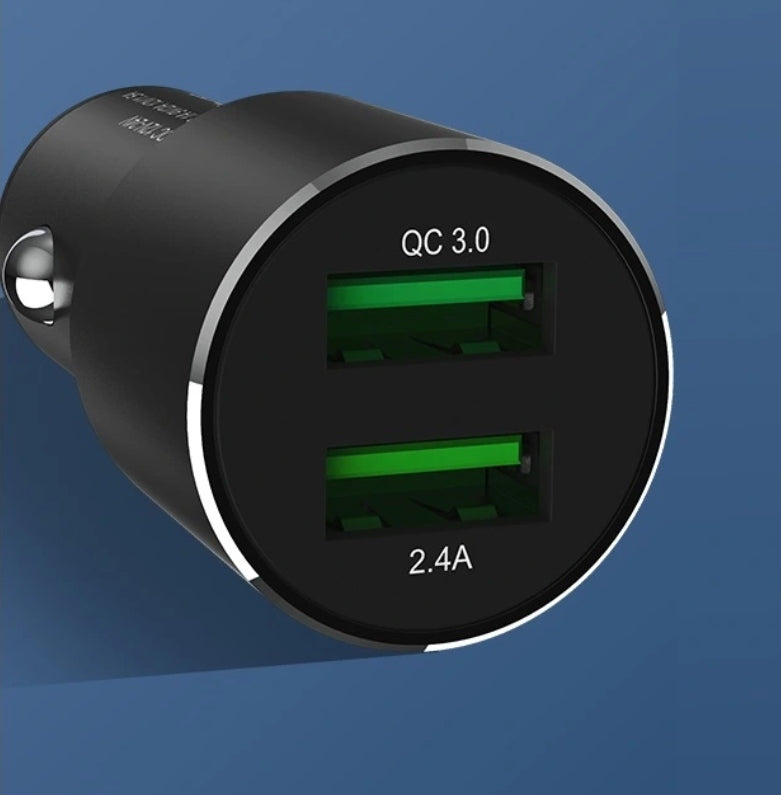 Car Charger TOPK Dual Quick Charge 3.0 Color black