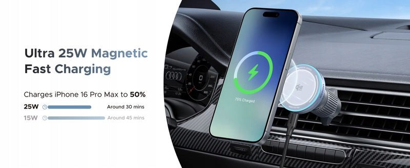 Car Charger UGREEN W758 Qi2 Magnetic 25W Grey Manufacturer Ugreen