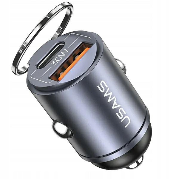 Car Charger USAMS 1xUSB+1xUSB-C 30W PD with built-in caress Manufacturer Usams