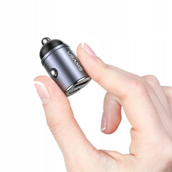 Car Charger USAMS 1xUSB+1xUSB-C 30W PD with built-in caress Output current 30 mA