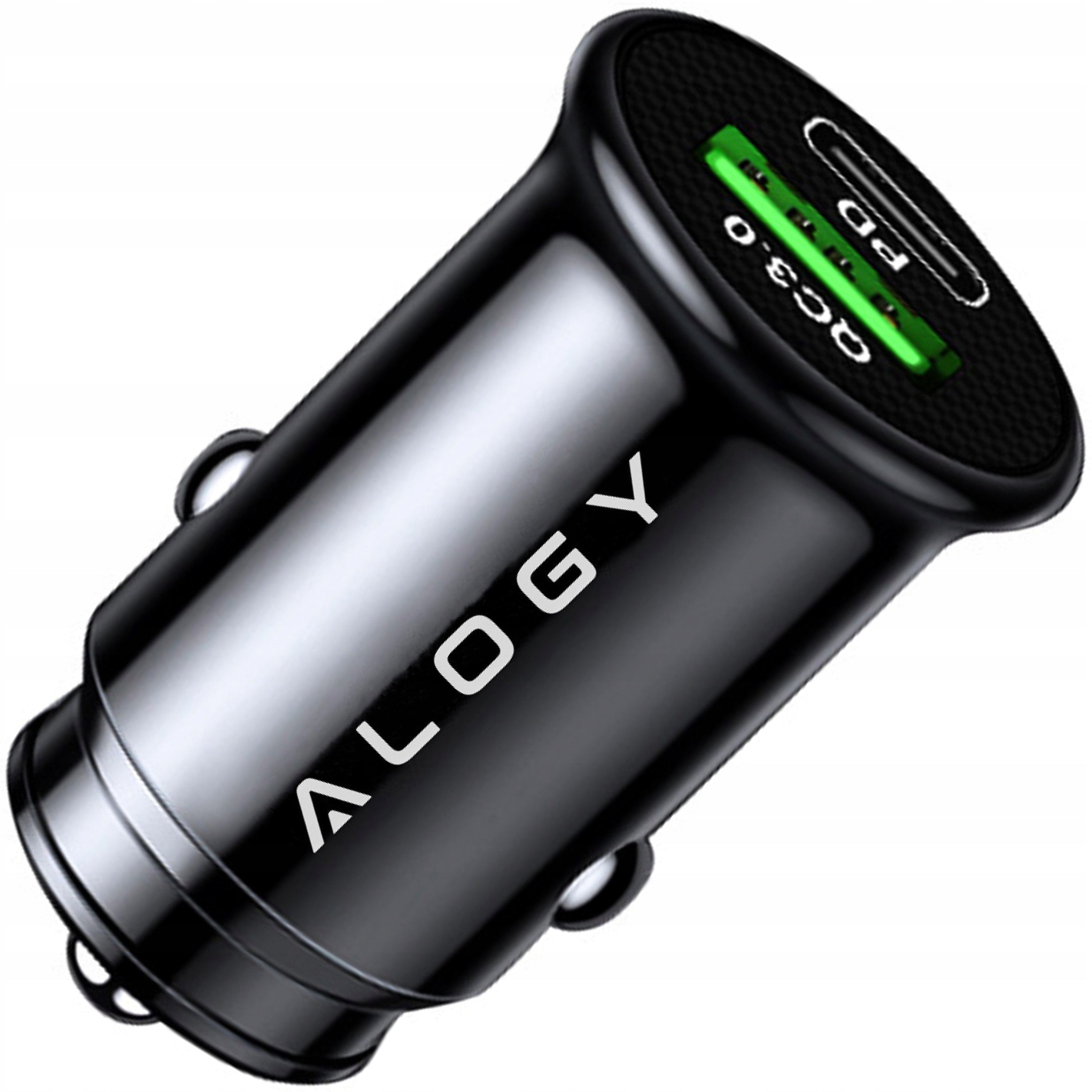 Car Charger for Car Phone Strong Fast 2x USB QC USB-C PD 38W Color black