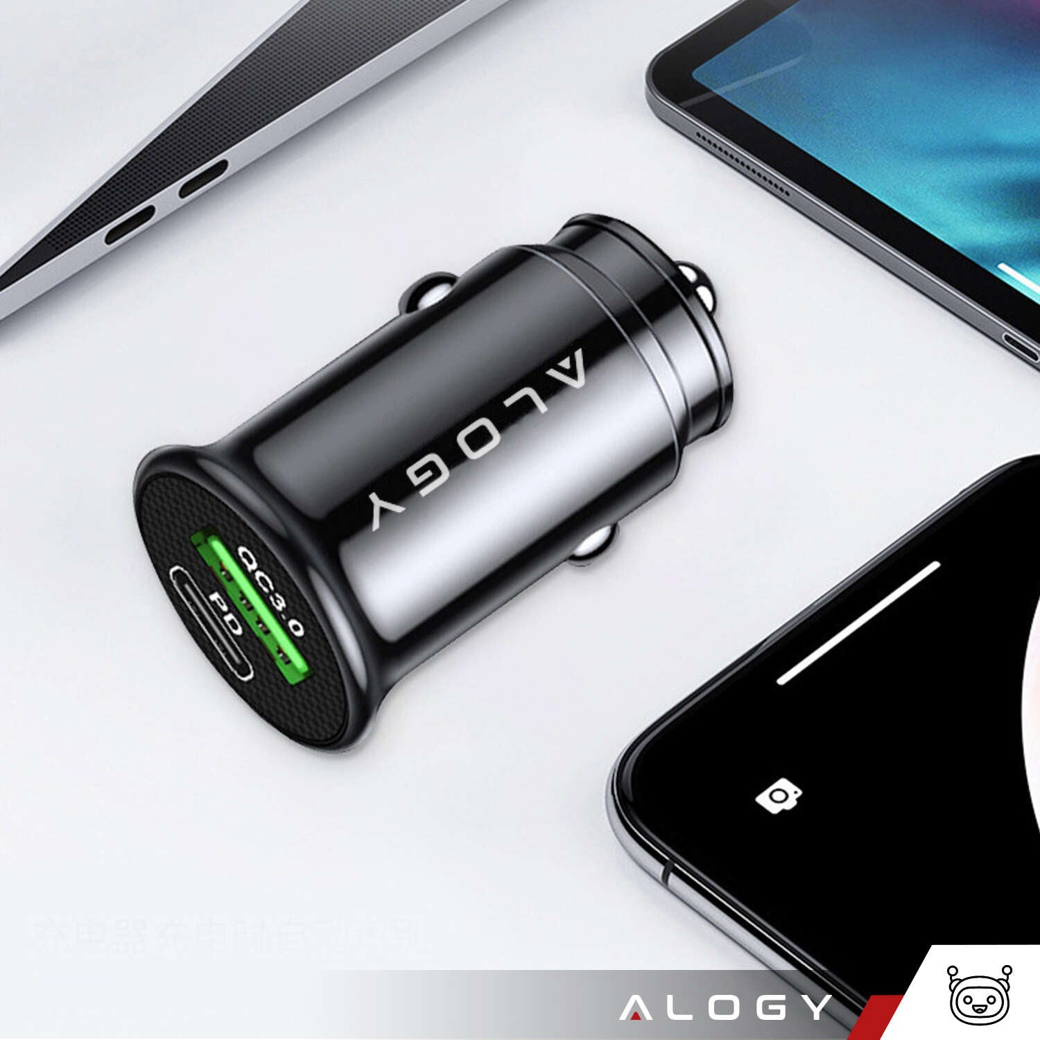 Car Charger for Car Phone Strong Fast 2x USB QC USB-C PD 38W Packaging status original