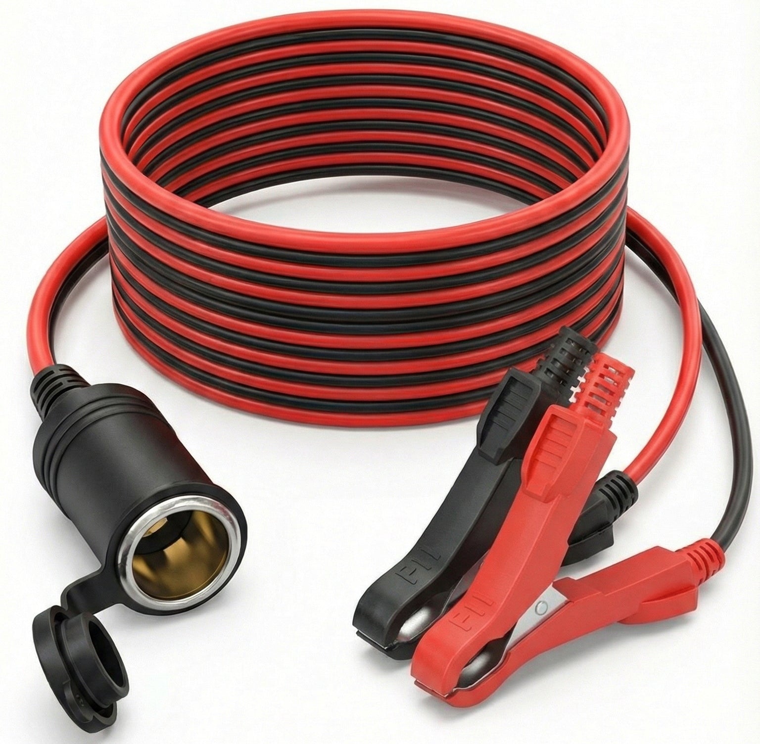 Car Cigarette Lighter Socket with KLEMY for 16 AWG 3M 180W 360W Battery
