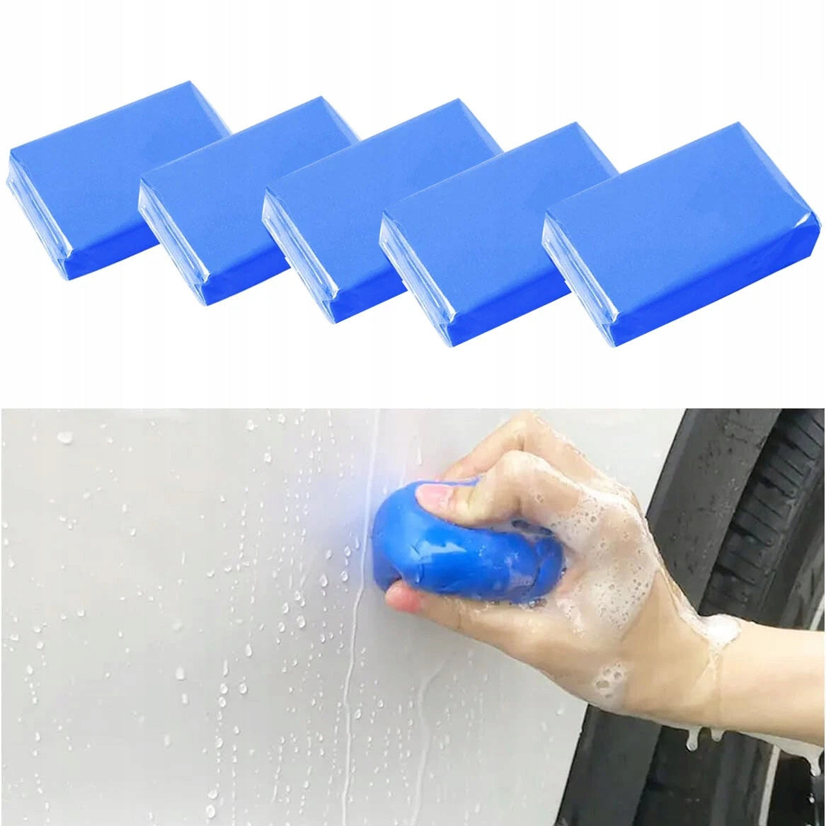 Car Clay for Varnish and Glass Removes Difficult Dirt Resin