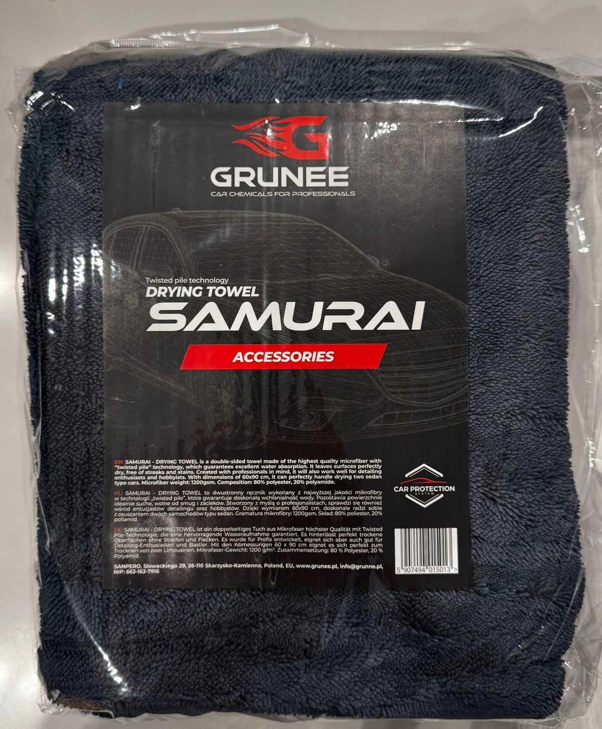 Car Cleaning Accessory Set TOWEL XL 60x90cm 1200g + OTHER EAN (GTIN) 5907494015525