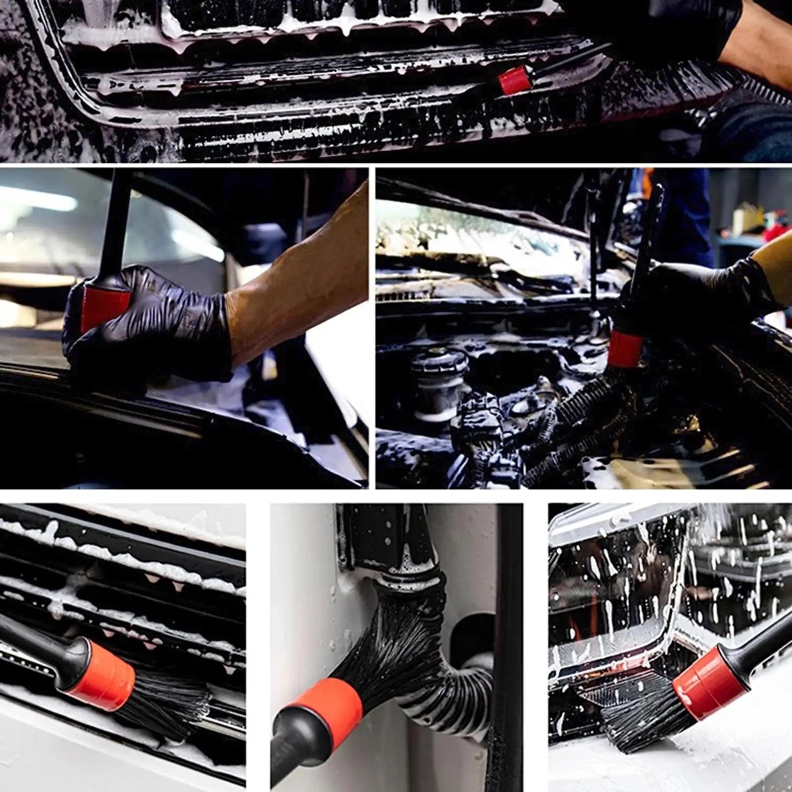 Car Cleaning Brush Set DETAILING BRUSH 5 Pieces Manufacturer code PĘDZLE PĘDZELKI DETAILINGOWE DO CZYSZCZENIA 5