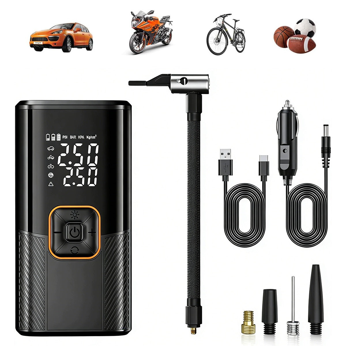 Car Compressor, 9000mAh Wireless Electric Pump Brand no brand