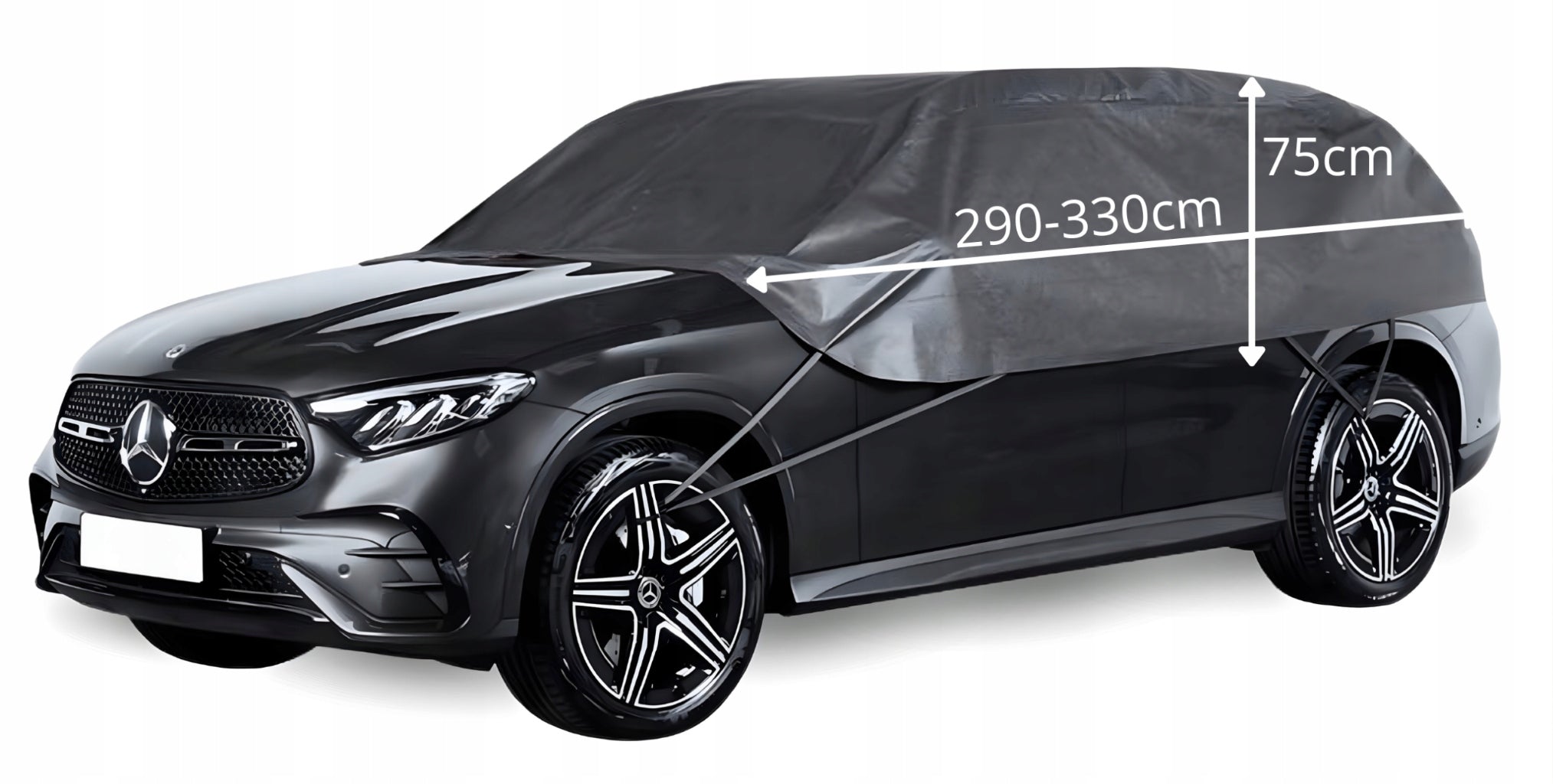 Car Cover SUV L Classic Black Year-Round Packaging status original