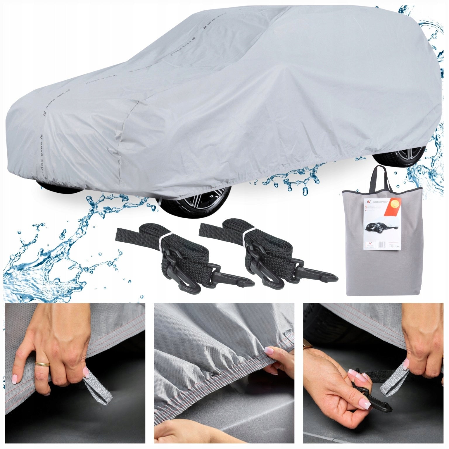 Car Cover Waterproof Tarpaulin Auto XL SUV 530 Strong 3 Layers