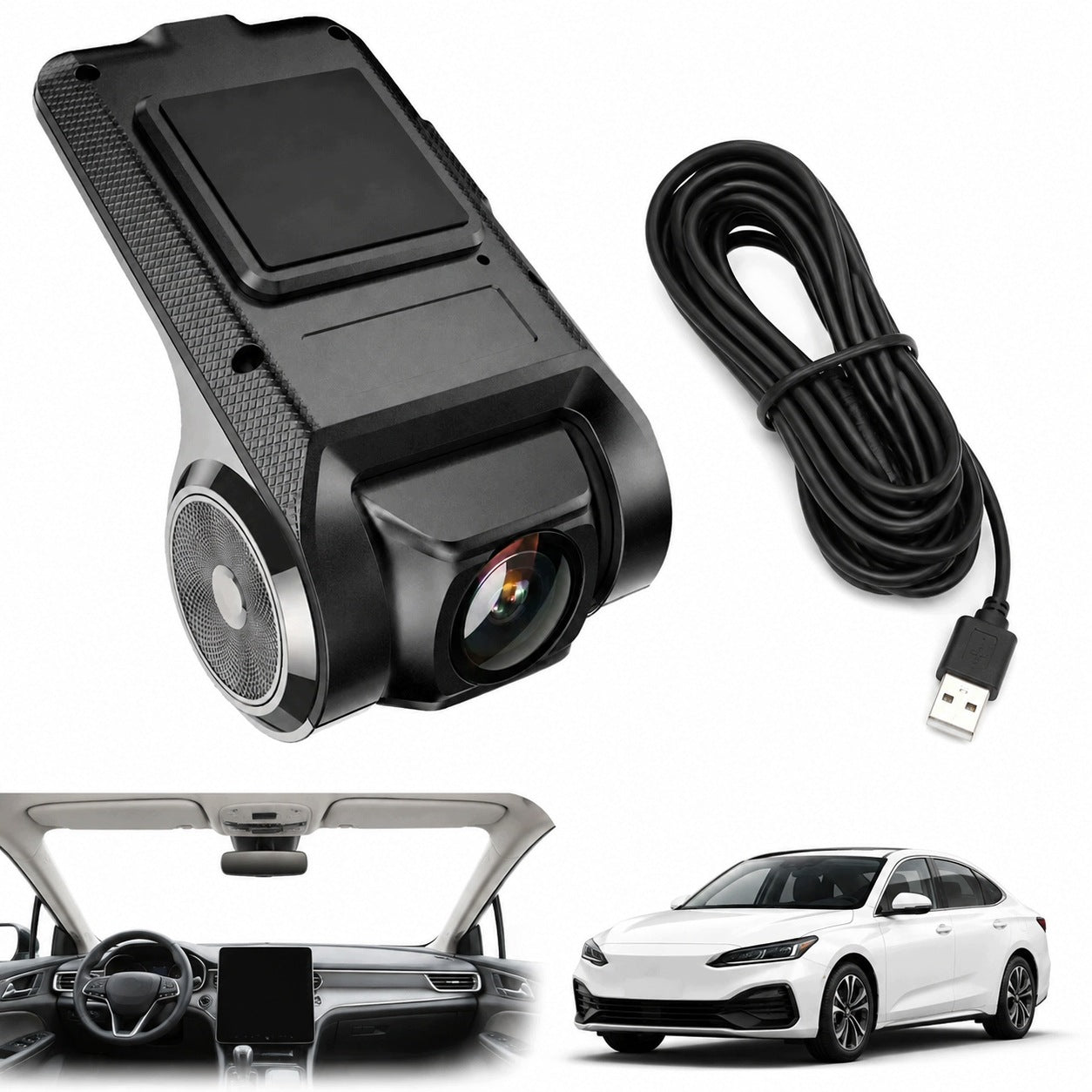 Car DVR Camera 1080P, 170°, Night Vision, Cyclic Recording