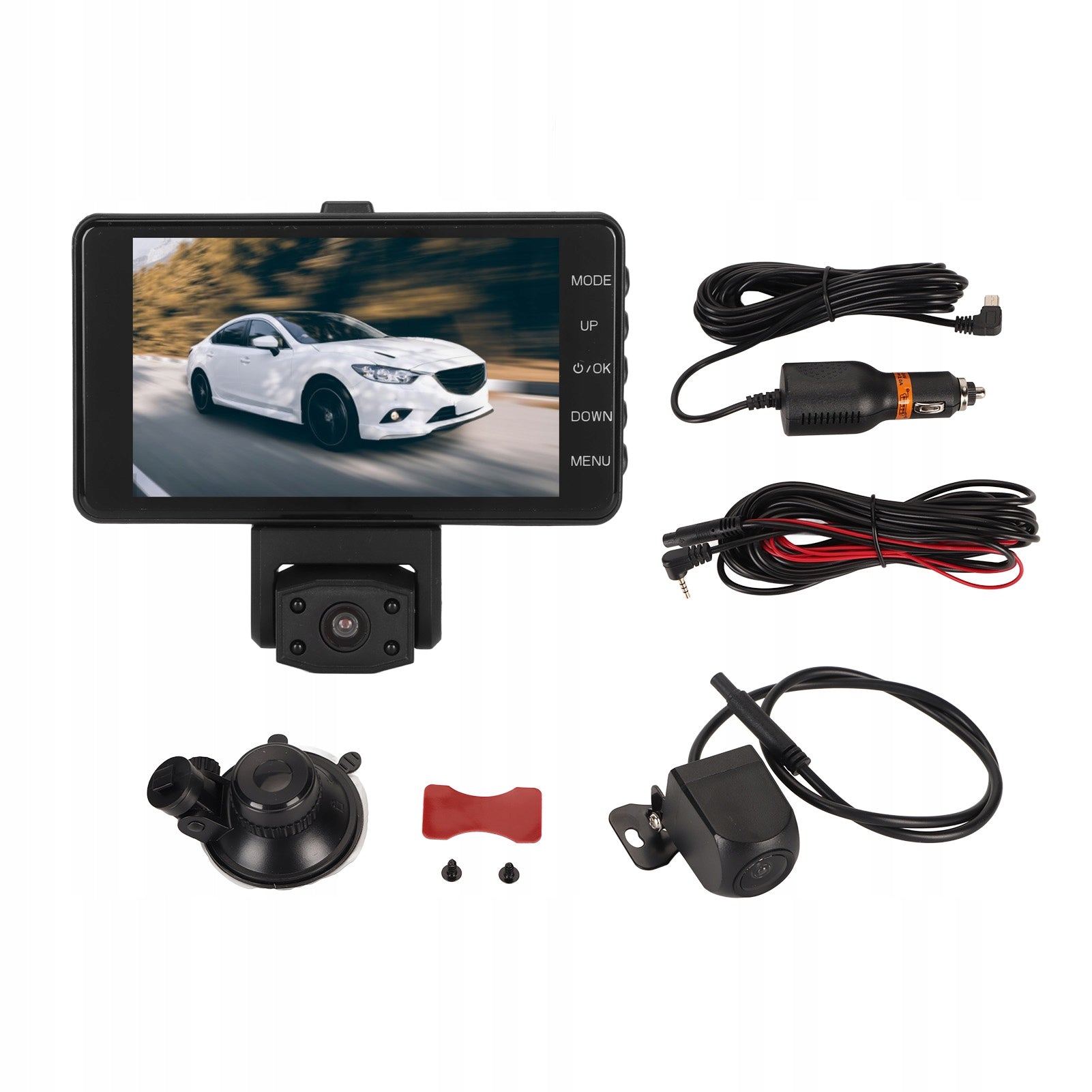 Car DVR Triple Lens Rotating Night Vision 2K HD 8V Brand no brand