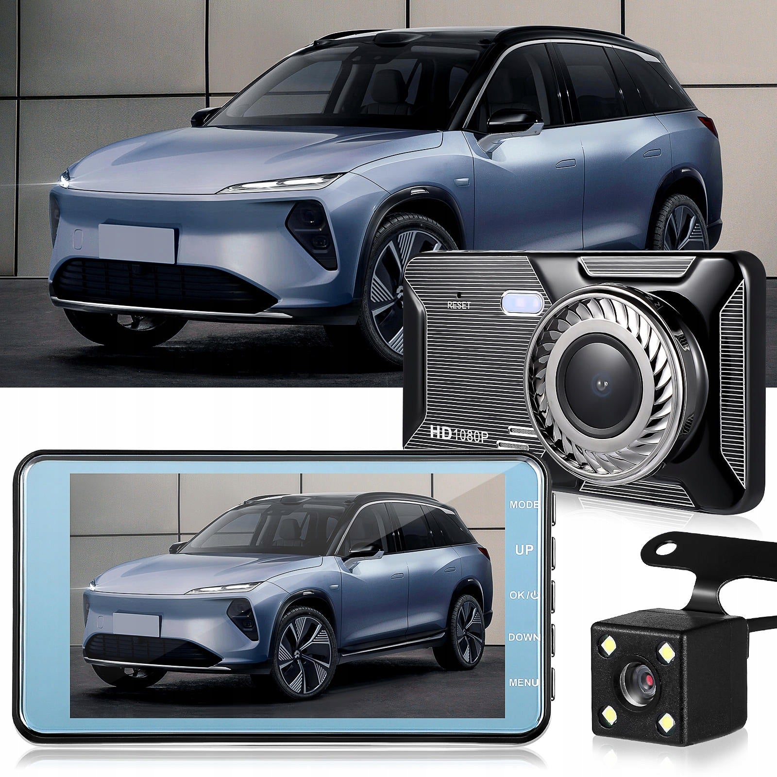 Car Dash Camera with Dual Lens Front and Rear 1080P Hd Touch Screen Model 15541055257398