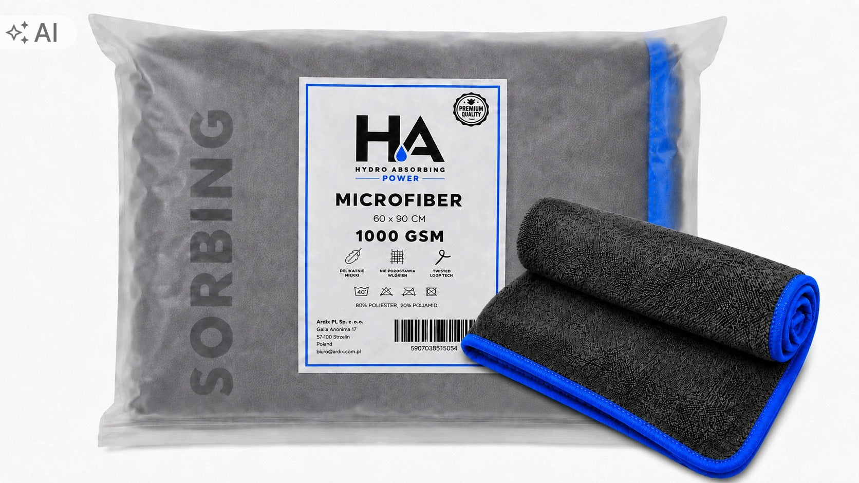 Car Dehumidification Towel Quick Drying Microfiber Large 90x60 1000 GSM HA