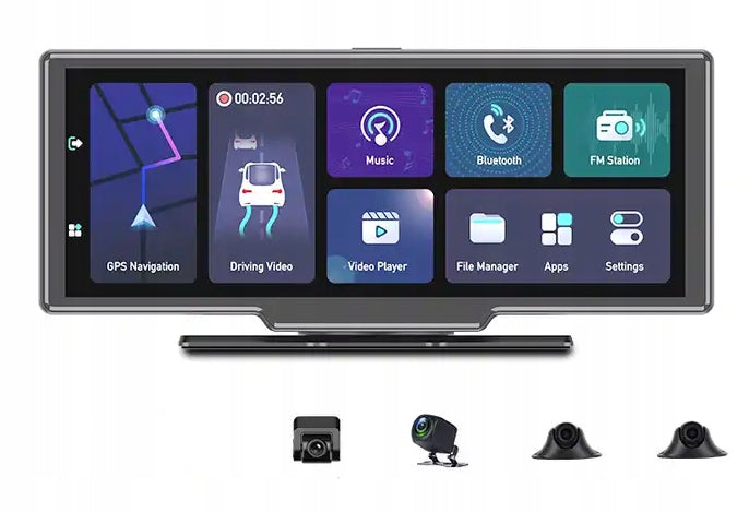Car Driving Recorder GPS Navigation WiFi Reversing Camera For Car 360