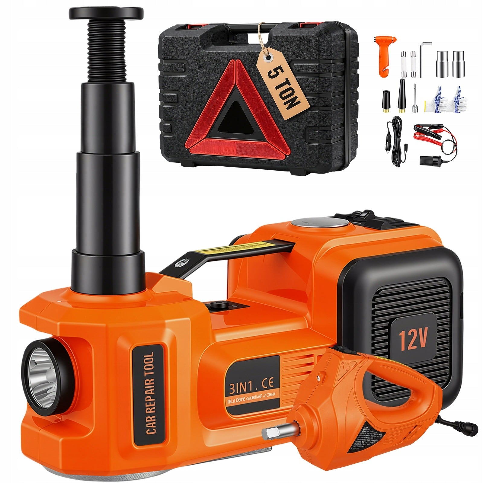 Car Electric Lift 5T Impact Wrench, Tool Box