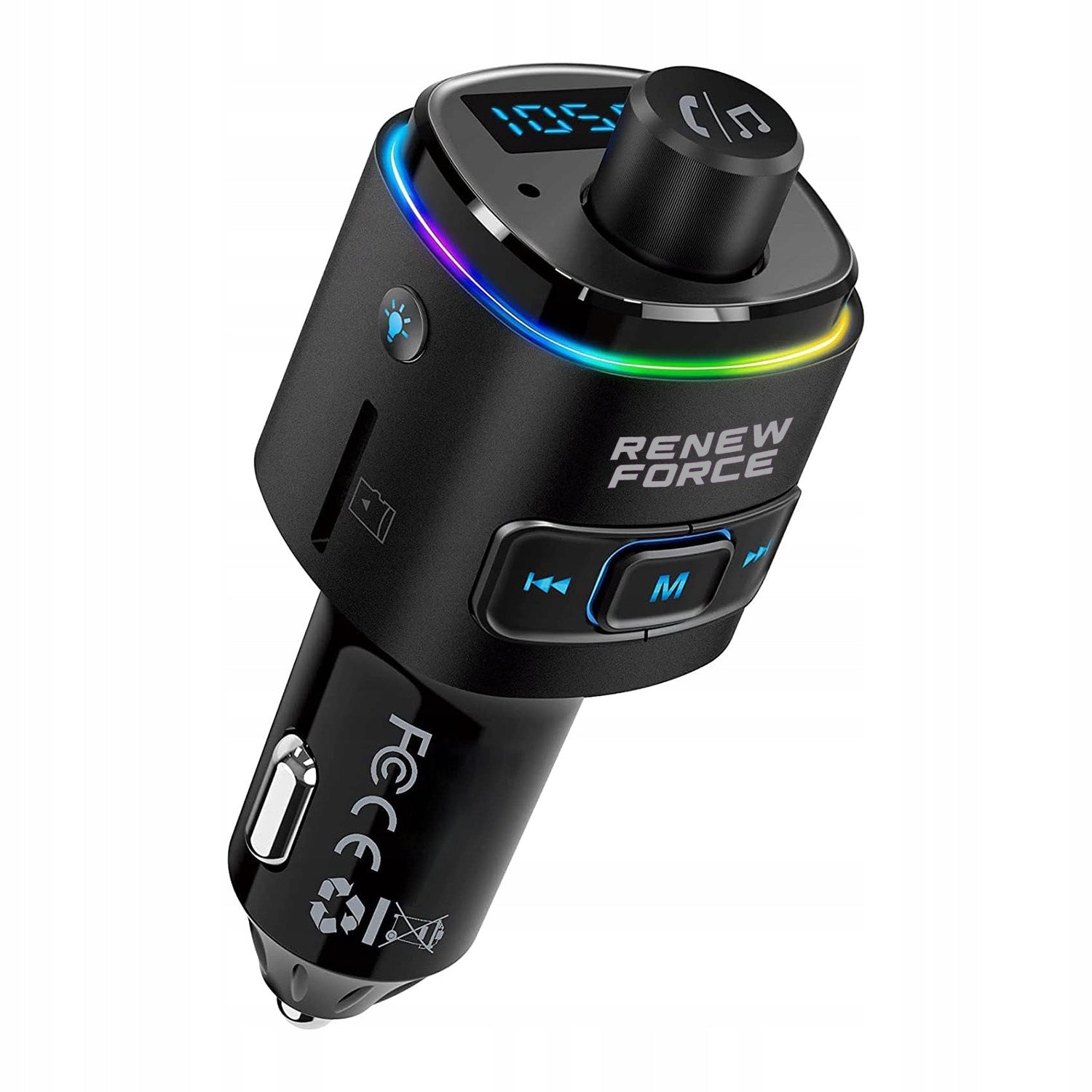 Car FM Bluetooth Transmitter FAST Charger PD 23W QC3.0 USB-C LED Manufacturer code SAMOCHODOWA ADAPTER DO SAMOCHODU USB-C 3.0