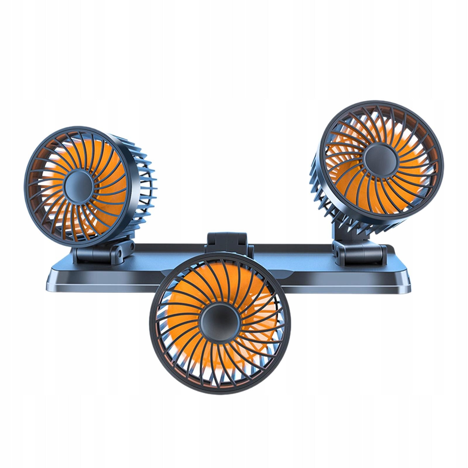 Car Fan 3 Speeds Adjustable Multi Function Fan Quiet USB Orange 24V Brand no brand