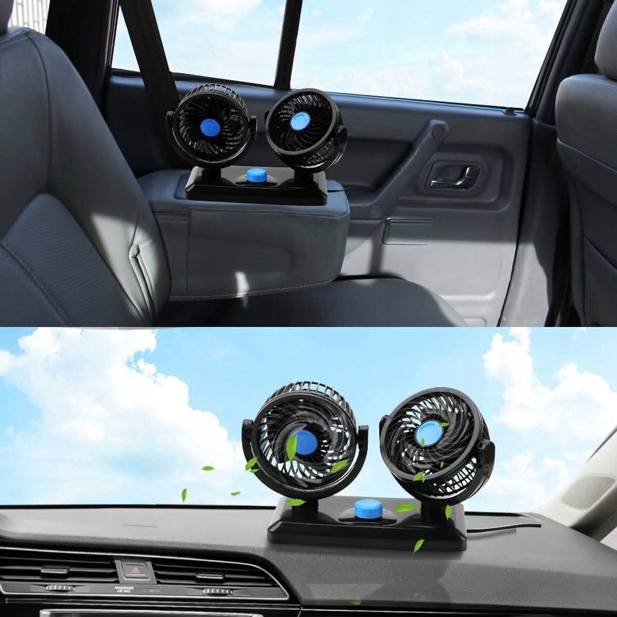 Car Fan Cigarette Lighter Fan Adjustable 360° Dual 2in1 Fan type other