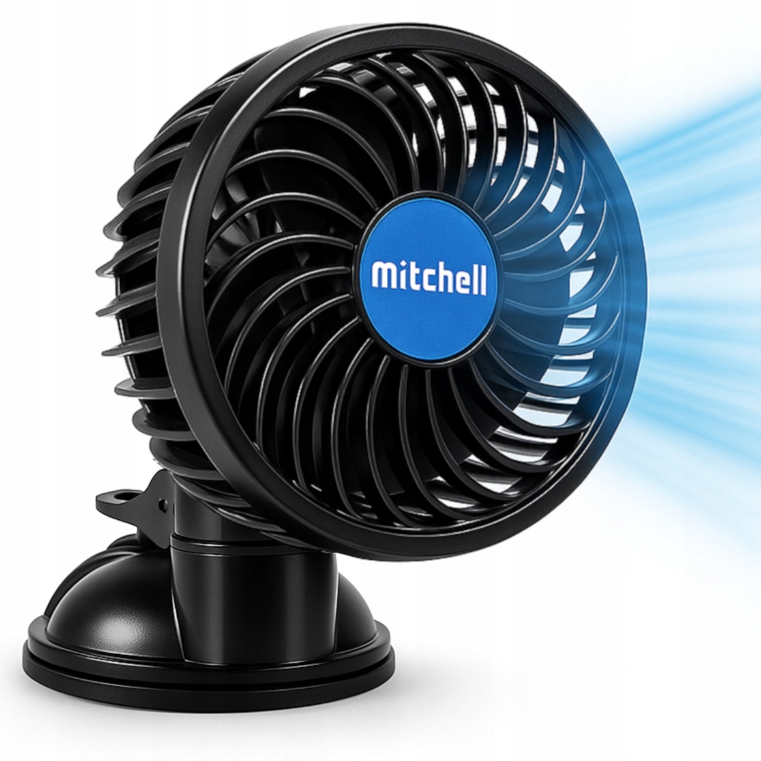 Car Fan Windmill 12V Suction Cup Adjustable Strong Quiet for Car