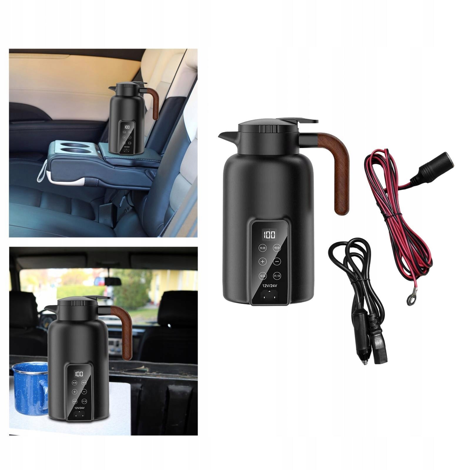 Car Heating Cup 1.3L Electric Heat Water Cup for Brewing Coffee Black Kind steam juicer