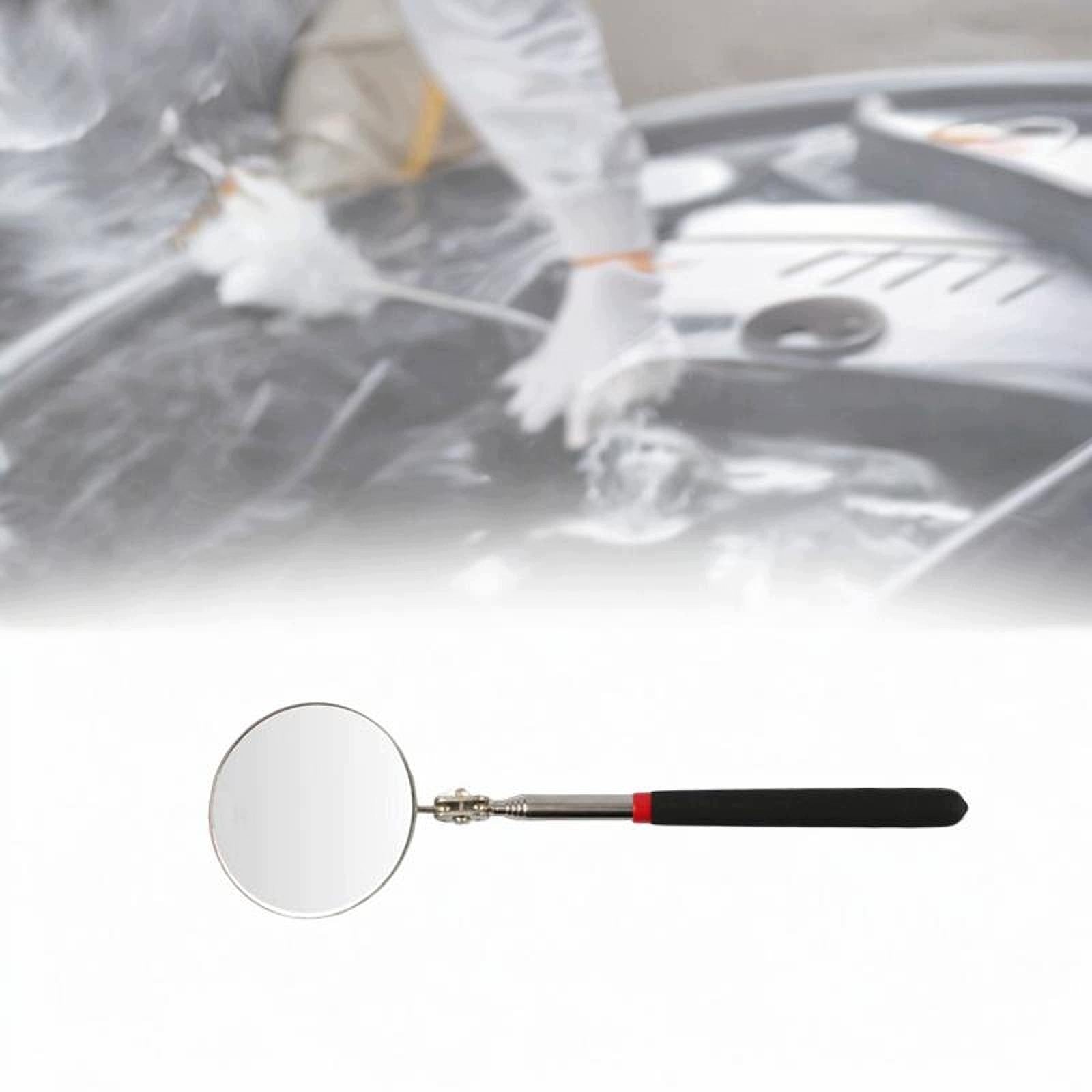 Car Inspection Mirror with Lamp Telescoping Auto Repair Mirror for 8.2cm