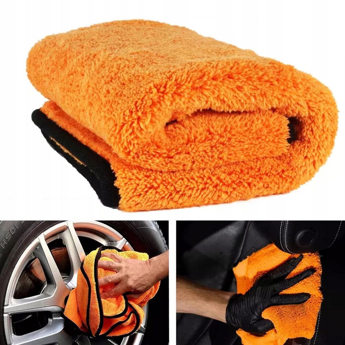 Car Lacquer Dehumidification Towel Soft Absorbent Twisted 1400GSM 60x90cm