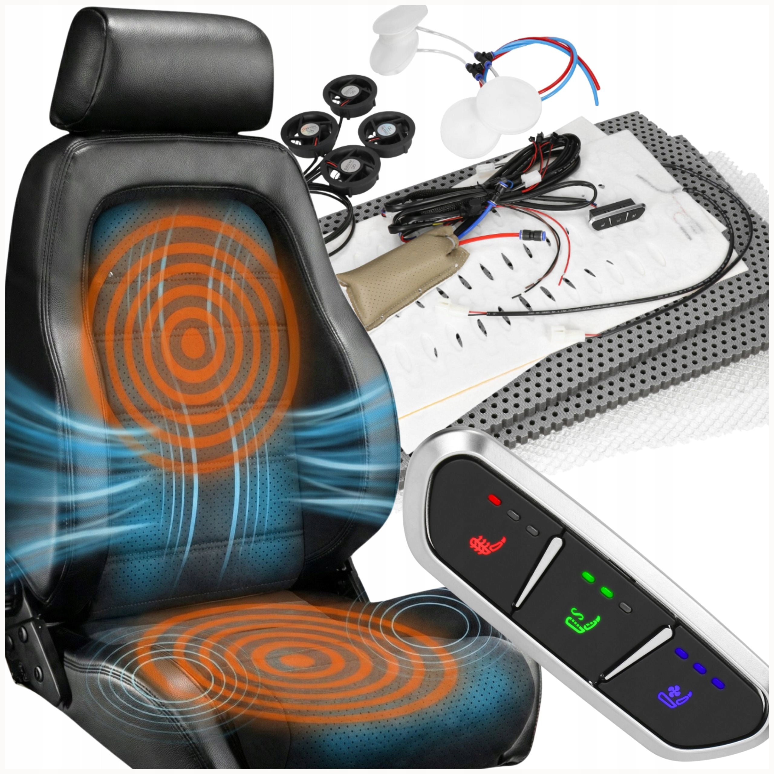 Car Mat 3in1 Heating, Cooling, Upholstery Massage SET Armchair