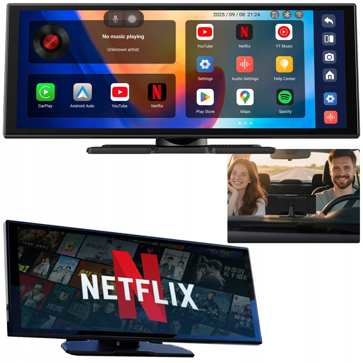 Car Monitor Screen for Car 11,4'' Apple Android Display