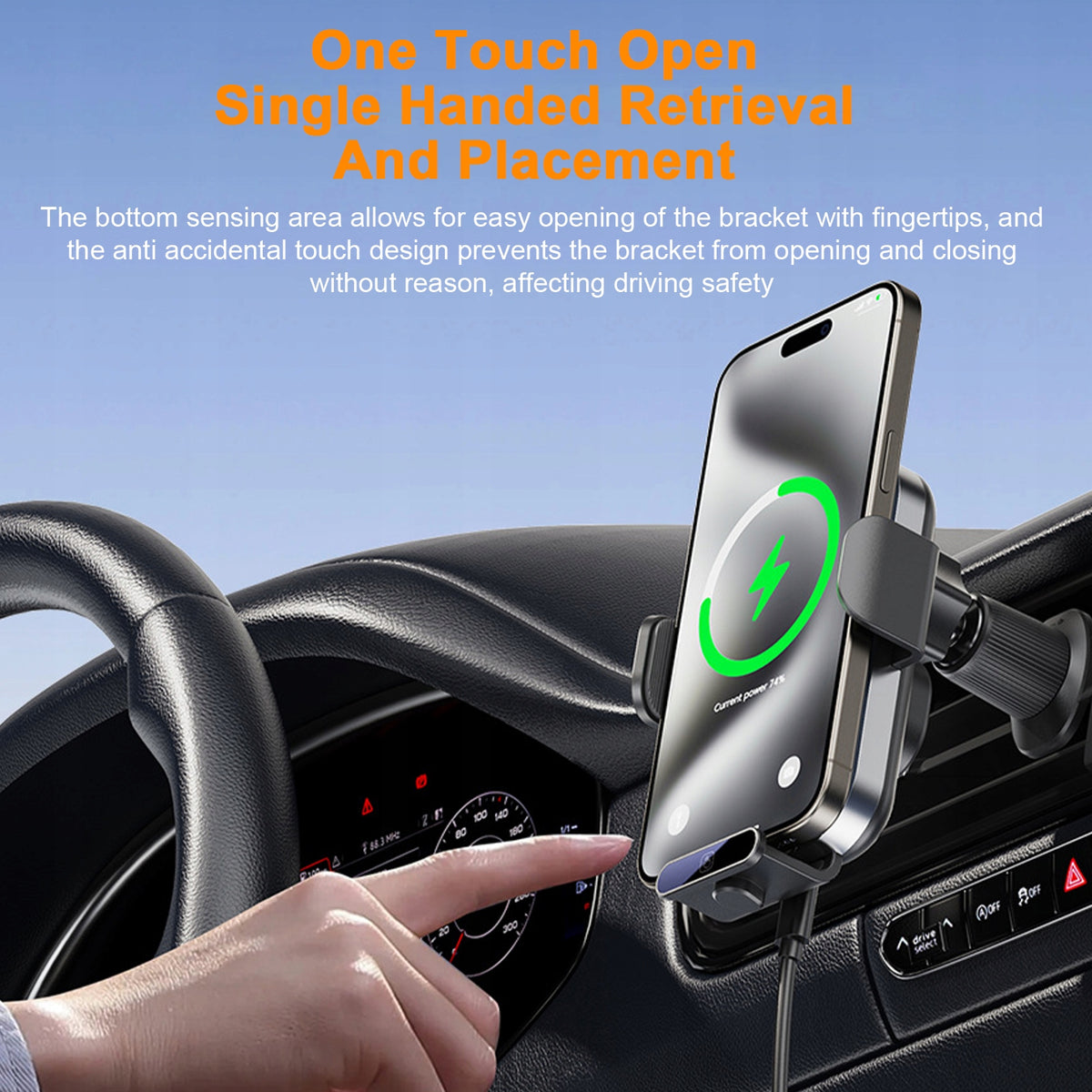 Car Phone Holder Wireless Charger Fast Charging Ot