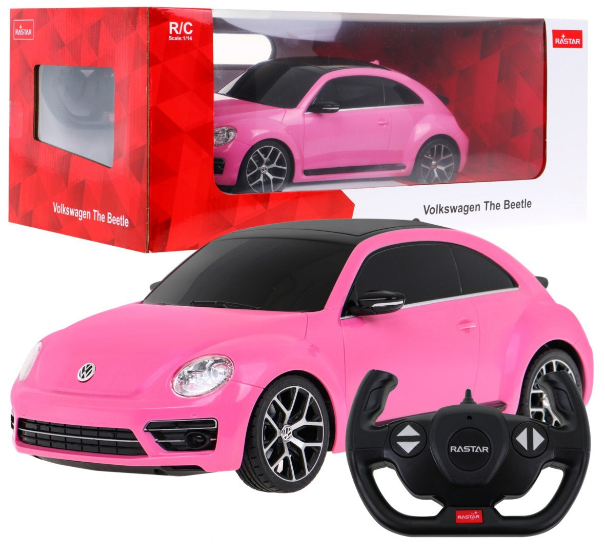 Car R/C Volkswagen Beetle 1:14 RASTAR Pink Remote Controlled