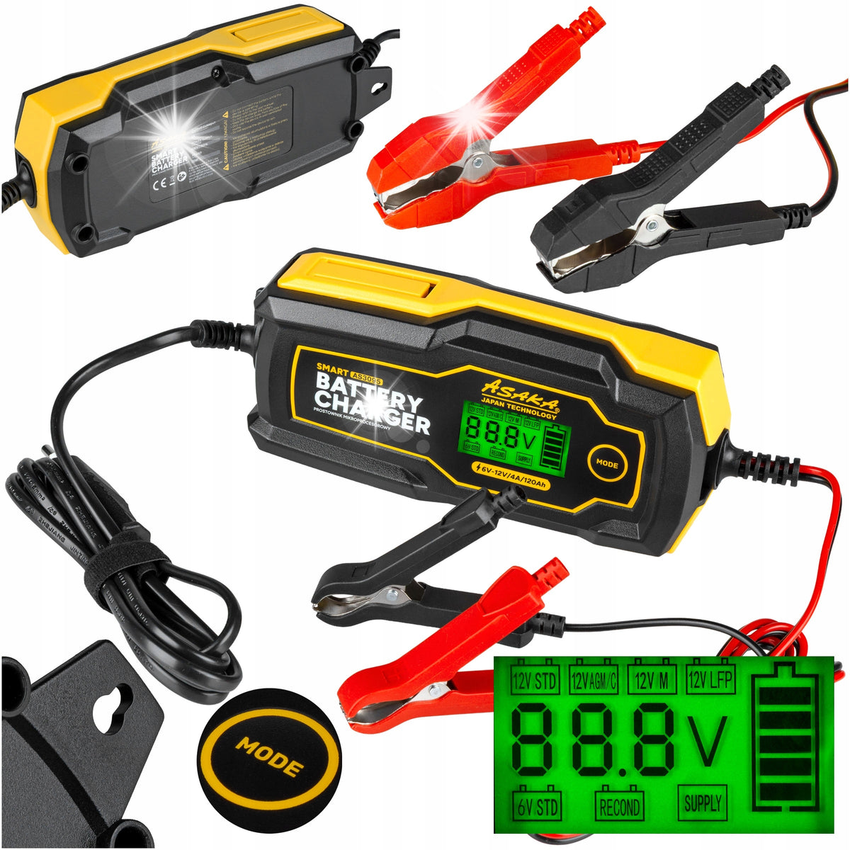 Car RECTIFIER MICROPROCESSOR BATTERY CHARGER 6V 12V