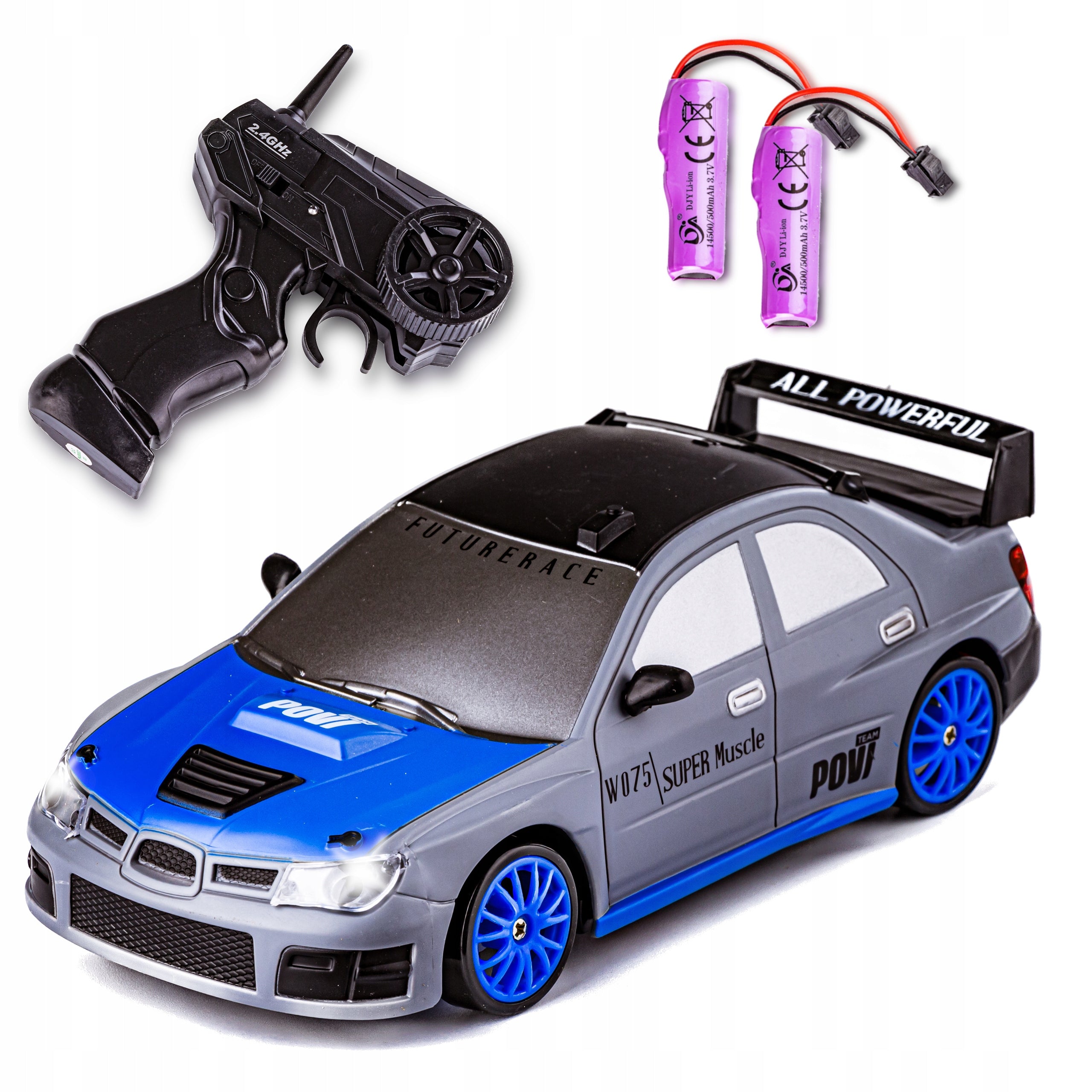 Car REMOTE CONTROLLED Subaru Impreza on PILOT Auto DRIFT 4x4 2x AKU Brand HB Toys