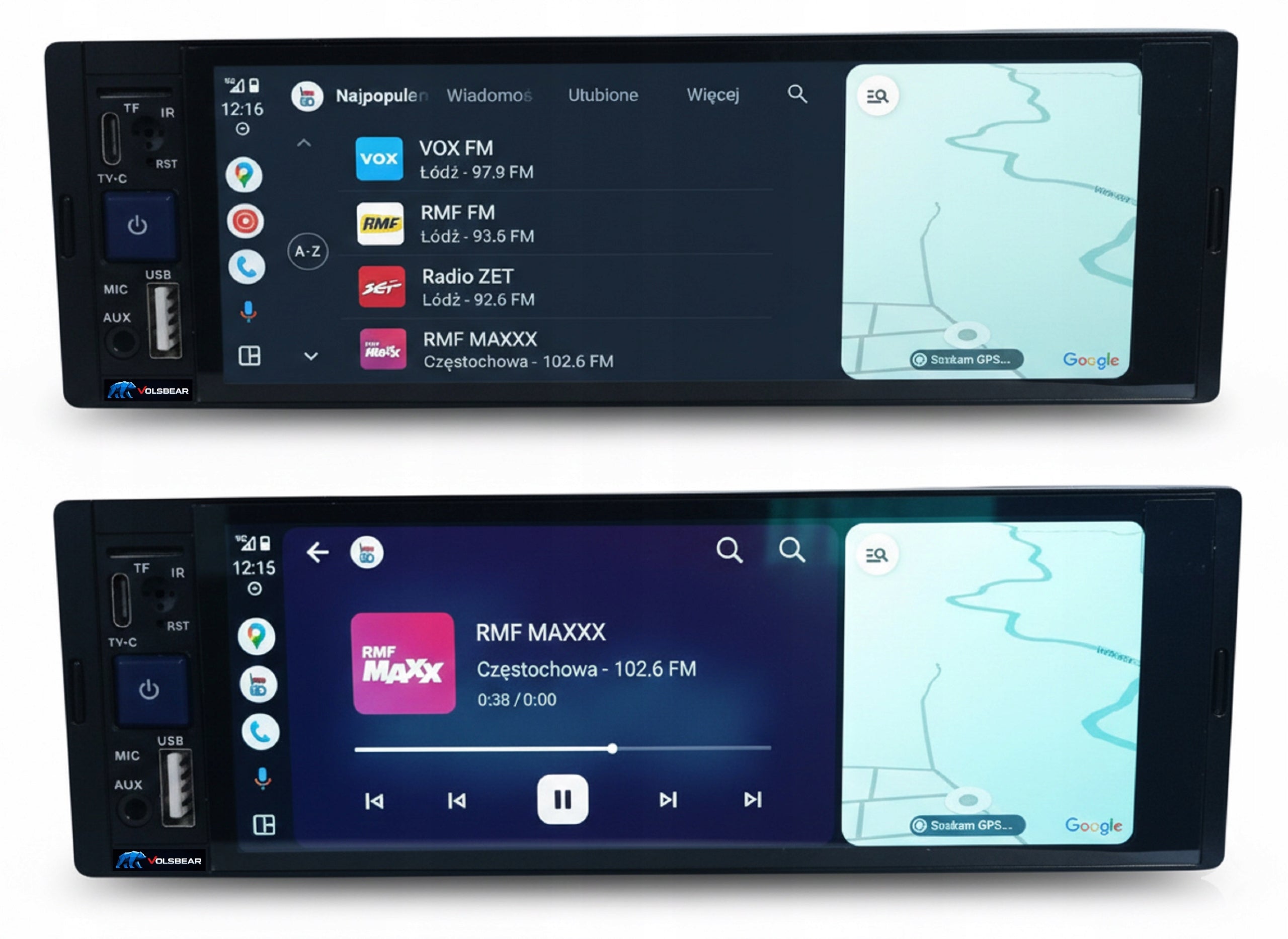 Car Radio Android Auto CarPlay Navigation Bluetooth Reversing Camera Manufacturer code PM-1 RADIO NAWIGACJA CARPLAY ANDROID PREZENT