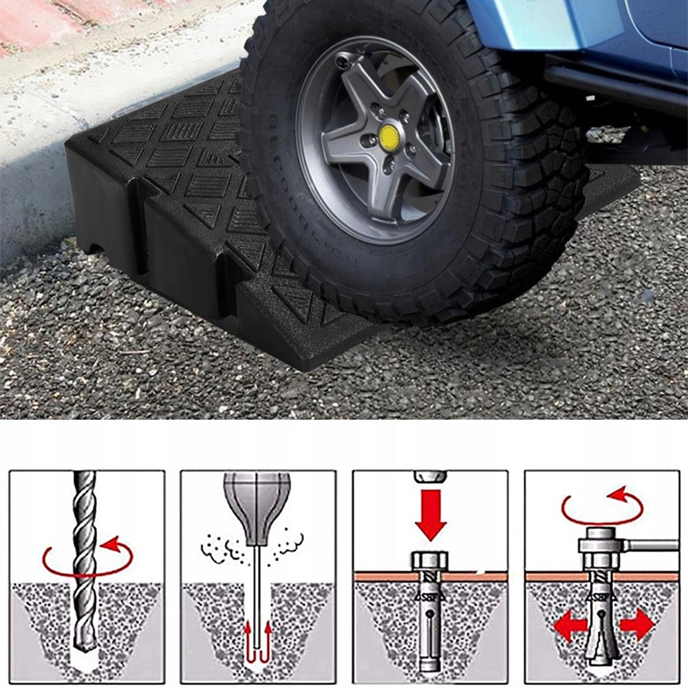 Car Raids Ramp with Anti-slip Surface and Reflectors 2pcs. Brand Bedee