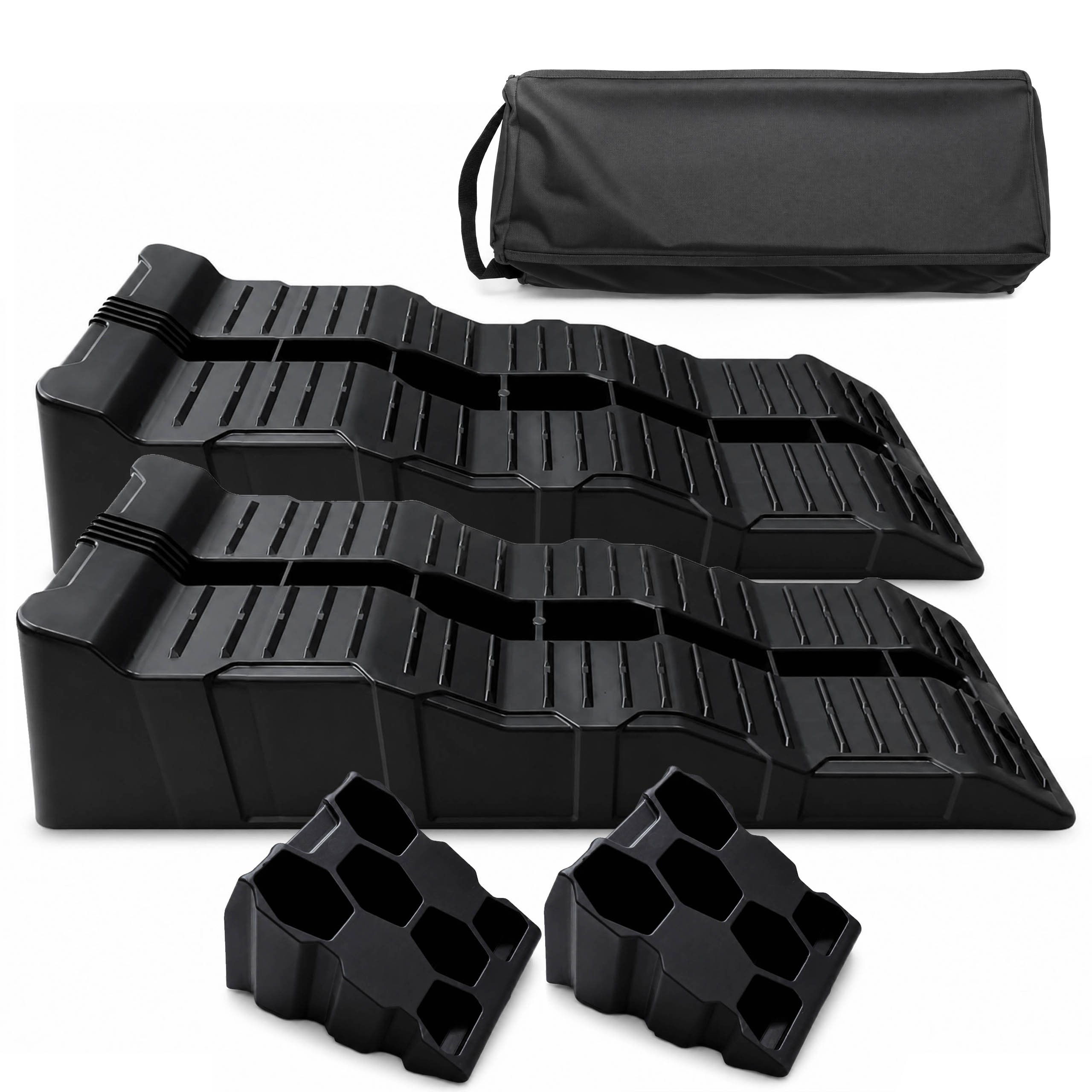 Car Raids Ramps 5T 2pcs Workshop Driveway Wedges Car Bag