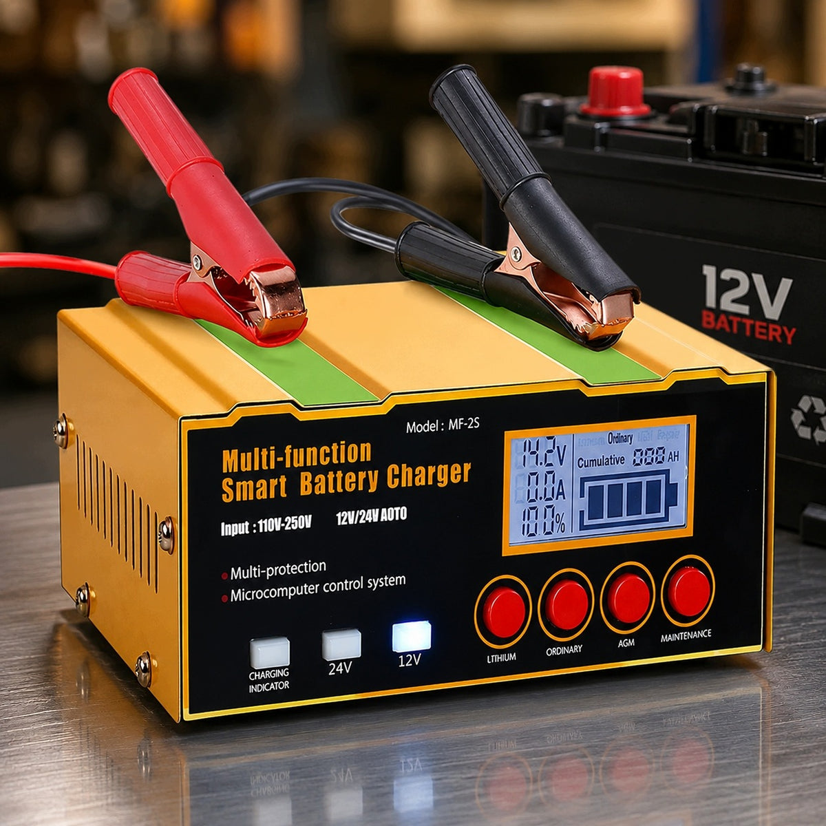 Car Rectifier for Batteries 12V 24V 12A AGM LCD Repair Function Packaging status original
