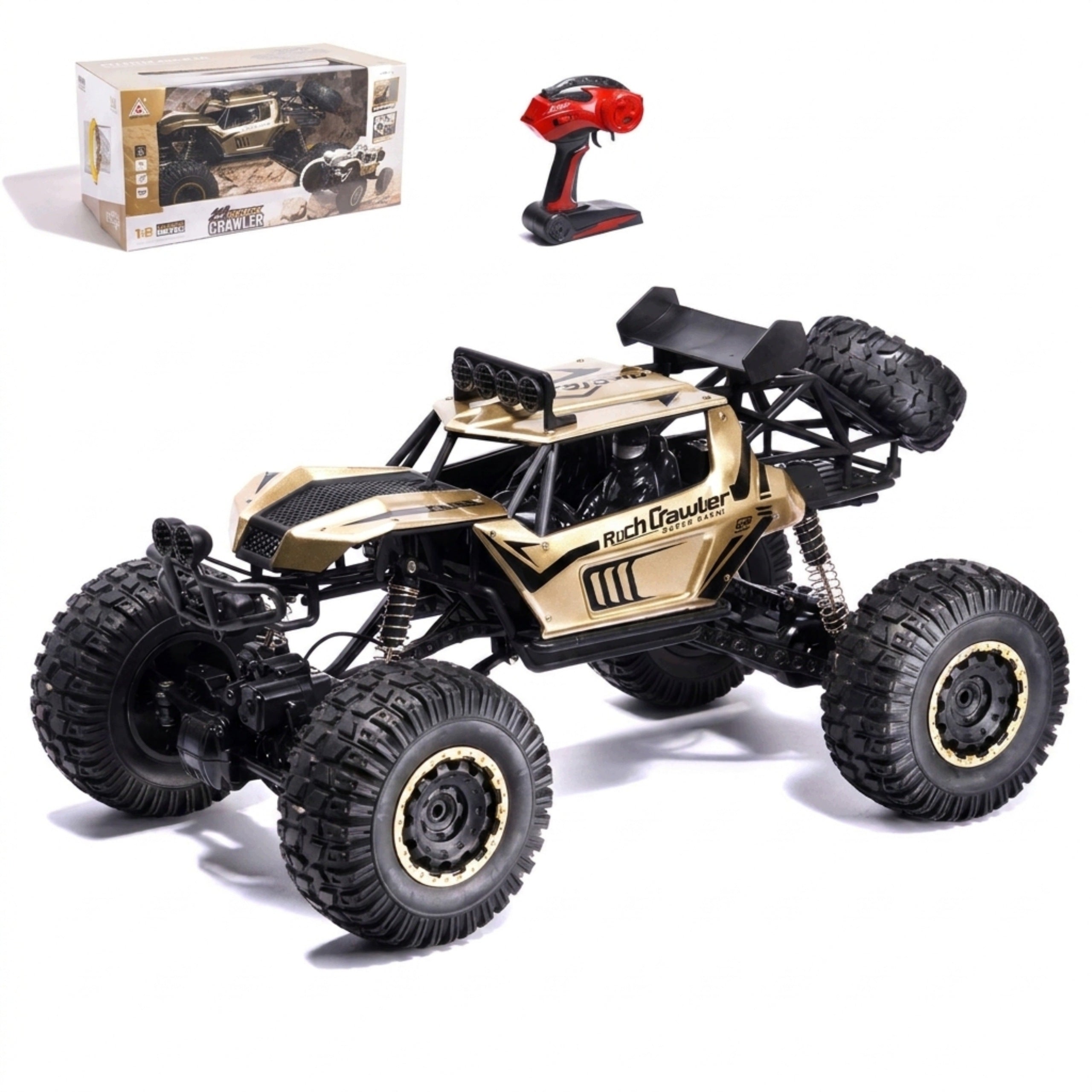 Car Remote Controlled Large Fast 2,4GHz 1:8 51cm metal gold